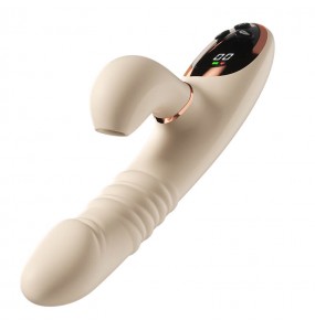 MizzZee - Thursting Warming Sucking G-Spot Vibrator (Chargeable - White)